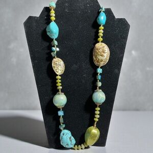 Abalone and Mixed Stones Necklace